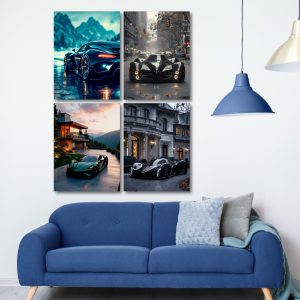 Set of 4 Car Canvas | 6918