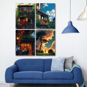 Set of 4 Ghibli Canvas | 6910