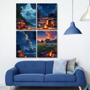 Set of 4 Ghibli Canvas | 6913