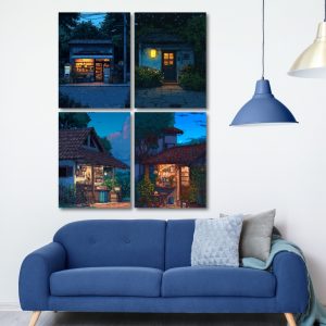 Set of 4 Ghibli Canvas | 6916