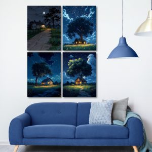 Set of 4 Ghibli Canvas | 6917